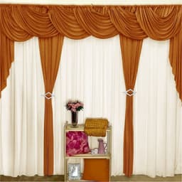 Cortina Idealle para Varão em Malha 4,00m x 2,60m Sala Quarto Top - Laranja