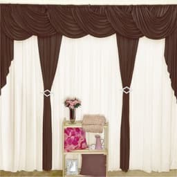 Cortina Idealle para Varão em Malha 4,00m x 2,60m Sala Quarto Top - Tabaco