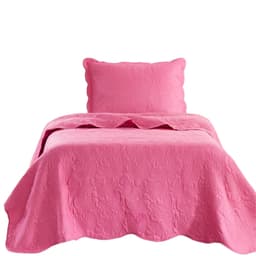 Kit Cobre Leito Colcha Bouti Solteiro Infantil 2 Peças - Pink