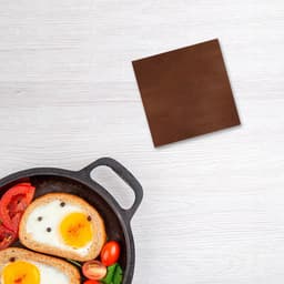 Descanso panela resistente calor Quadrado 15cm Marrom