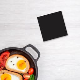 Descanso panela resistente calor Quadrado 15cm Preto