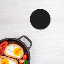 Descanso panela resistente calor Redondo 15cm Preto