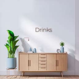 Palavra de Parede em Relevo Drinks 45x11 Marrom