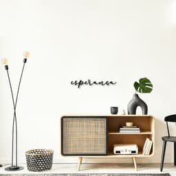 Palavra de Parede em Relevo Esperança 150x28 Preto