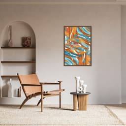 Quadro Abstração Distorcida 100x70 Caixa Marrom