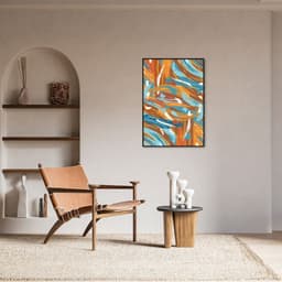 Quadro Abstração Distorcida 86x60 Filete Preto