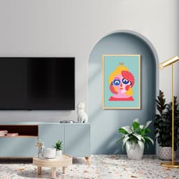 Quadro Abstract Portrait Woman 100x70 Caixa Marfim