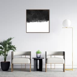 Quadro Abstrato Black Square 60x60 Filete Marrom