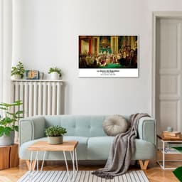 Quadro Art C Le Sacre de Napoleon 86x60 Filete Branco