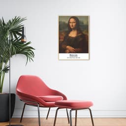 Quadro Art Collection Mona Lisa 100x70 Filete Marfim