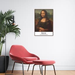 Quadro Art Collection Mona Lisa 100x70 Filete Marrom