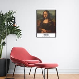 Quadro Art Collection Mona Lisa 43x30 Filete Preto