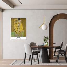 Quadro Art Collection The Kiss 60x43 Filete Marrom