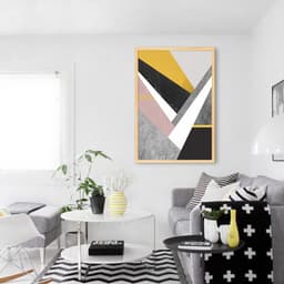 Quadro Arte em Estilhaços Gold 43x30 Caixa Marfim