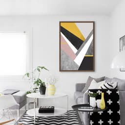 Quadro Arte em Estilhaços Gold 60x43 Caixa Marrom