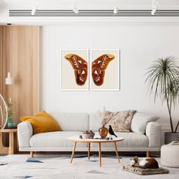 Quadro Asas de Borboleta Boho 142x100 2-100x70 Caixa Branco
