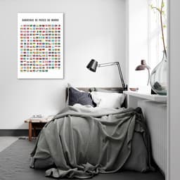 Quadro Bandeiras de Países do Mundo 86x60 Sem Moldura