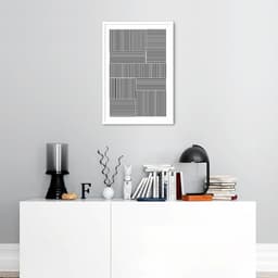 Quadro Barras Minimalistas 60x43 Caixa Branco