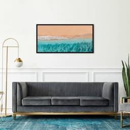 Quadro Beira Mar Caribe 100x50 Caixa Preto