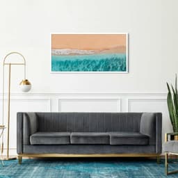 Quadro Beira Mar Caribe 120x60 Caixa Branco