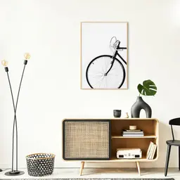 Quadro Bicicleta Vintage 86x60 Filete Marfim
