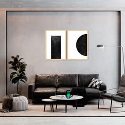 Quadro Black Minimalist 142x100 2-100x70 Caixa Marfim