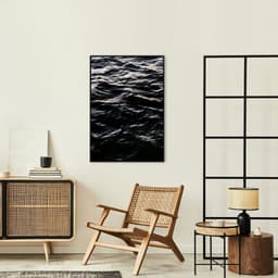 Quadro Black Ocean 100x70 Filete Preto