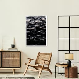 Quadro Black Ocean 86x60 Caixa Branco