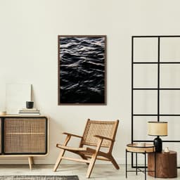 Quadro Black Ocean 86x60 Caixa Marrom