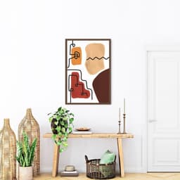 Quadro Bohemian Lines Earthy 86x60 Caixa Marrom