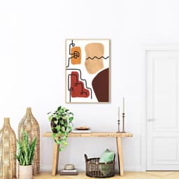 Quadro Bohemian Lines Earthy 86x60 Filete Marfim