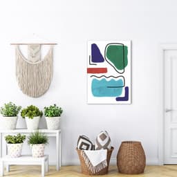 Quadro Bohemian Lines Ocean 100x70 Filete Branco