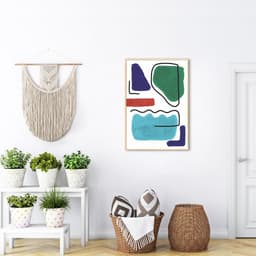 Quadro Bohemian Lines Ocean 100x70 Filete Marfim