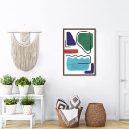 Quadro Bohemian Lines Ocean 86x60 Caixa Marrom