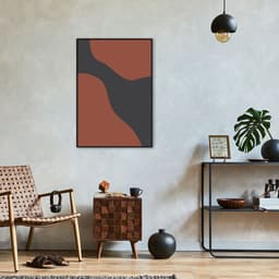 Quadro Boho Black Earth 60x43 Filete Preto