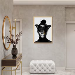 Quadro Butterfly Woman Tinta 60x43 Caixa Marfim