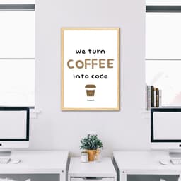 Quadro Café de Programador 60x43 Caixa Marfim