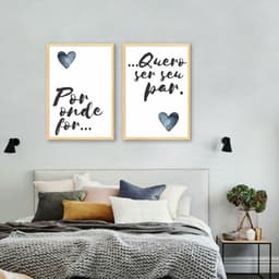 Quadro Casal Ser seu Par 62x43 2-43x30 Caixa Marfim