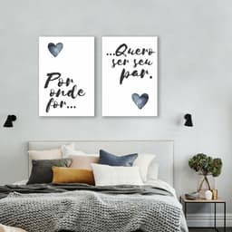 Quadro Casal Ser seu Par 62x43 2-43x30 Sem Moldura