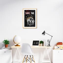 Quadro Caveira Frase Be the Queen 100x70 Caixa Marfim