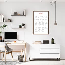 Quadro Circuitos Grand Prix 43x30 Caixa Marrom