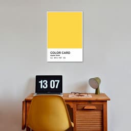 Quadro Color Card Aspen Gold 100x70 Filete Branco