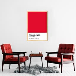 Quadro Color Card Crimson Red 86x60 Caixa Marfim