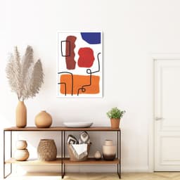 Quadro Contemporaneo Bohemian Lines 43x30 Caixa Branco