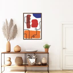 Quadro Contemporaneo Bohemian Lines 43x30 Caixa Marrom