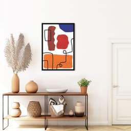 Quadro Contemporaneo Bohemian Lines 43x30 Caixa Preto