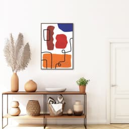 Quadro Contemporaneo Bohemian Lines 60x43 Filete Marrom