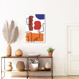 Quadro Contemporaneo Bohemian Lines 86x60 Filete Branco