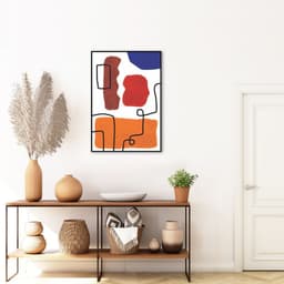 Quadro Contemporaneo Bohemian Lines 86x60 Filete Preto