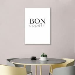 Quadro Cozinha Bon Appetit 60x43 Sem Moldura